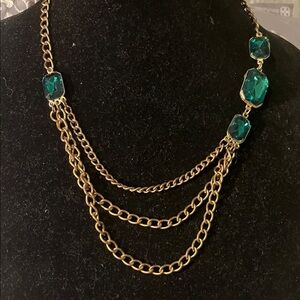 Elegant Gold and Green Necklace